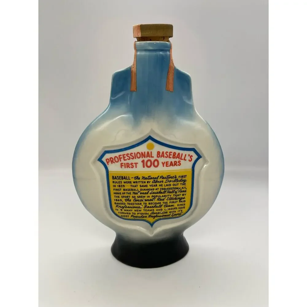 Vintage 1969 Professional Baseball 100th Anniversary Jim James Beam Decanter